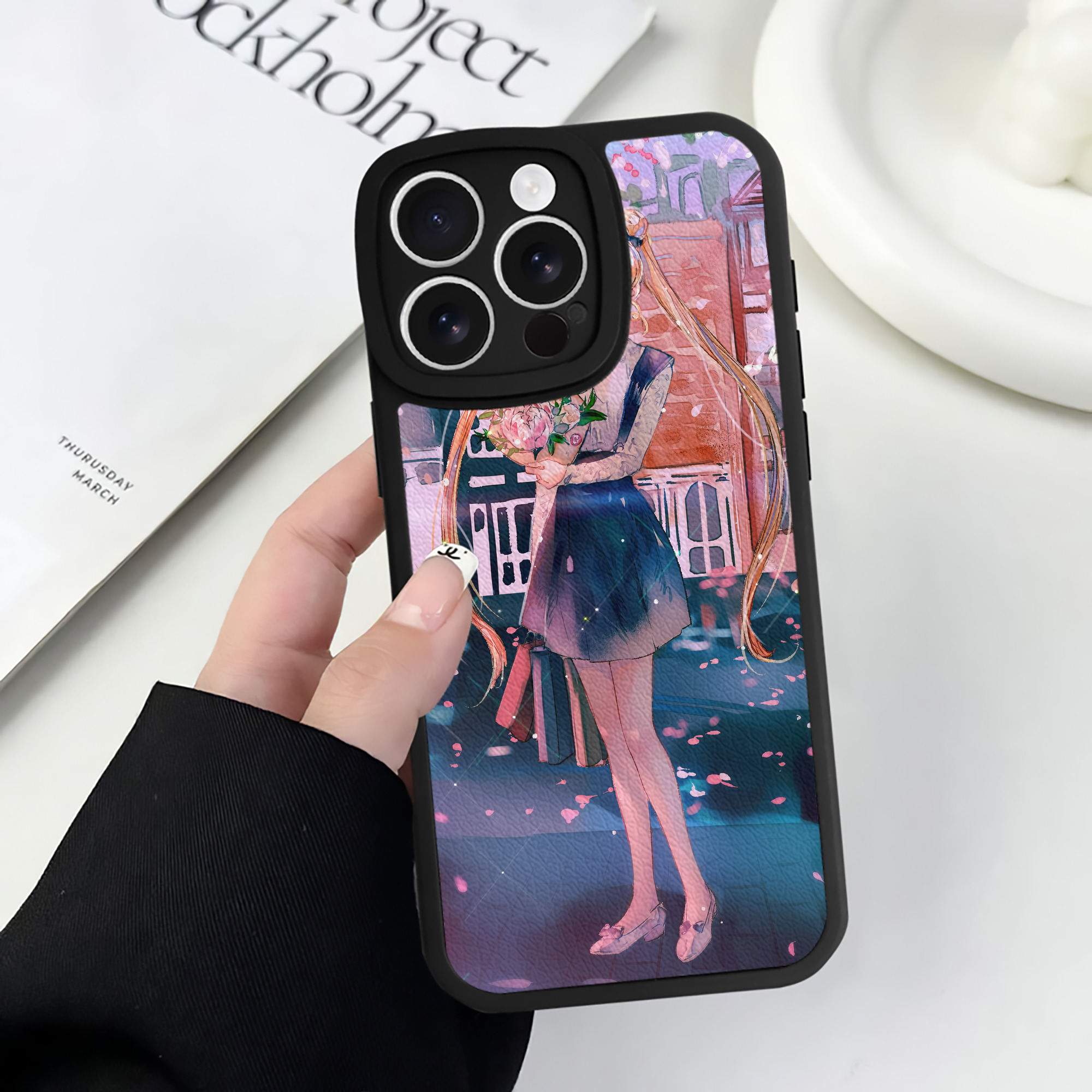 （画像用） 美少女戦士セーラームーン Sailor Moon 【iPhone 16シリーズ対応】シリコンスマホケース（レザー調） 材質：シリコン